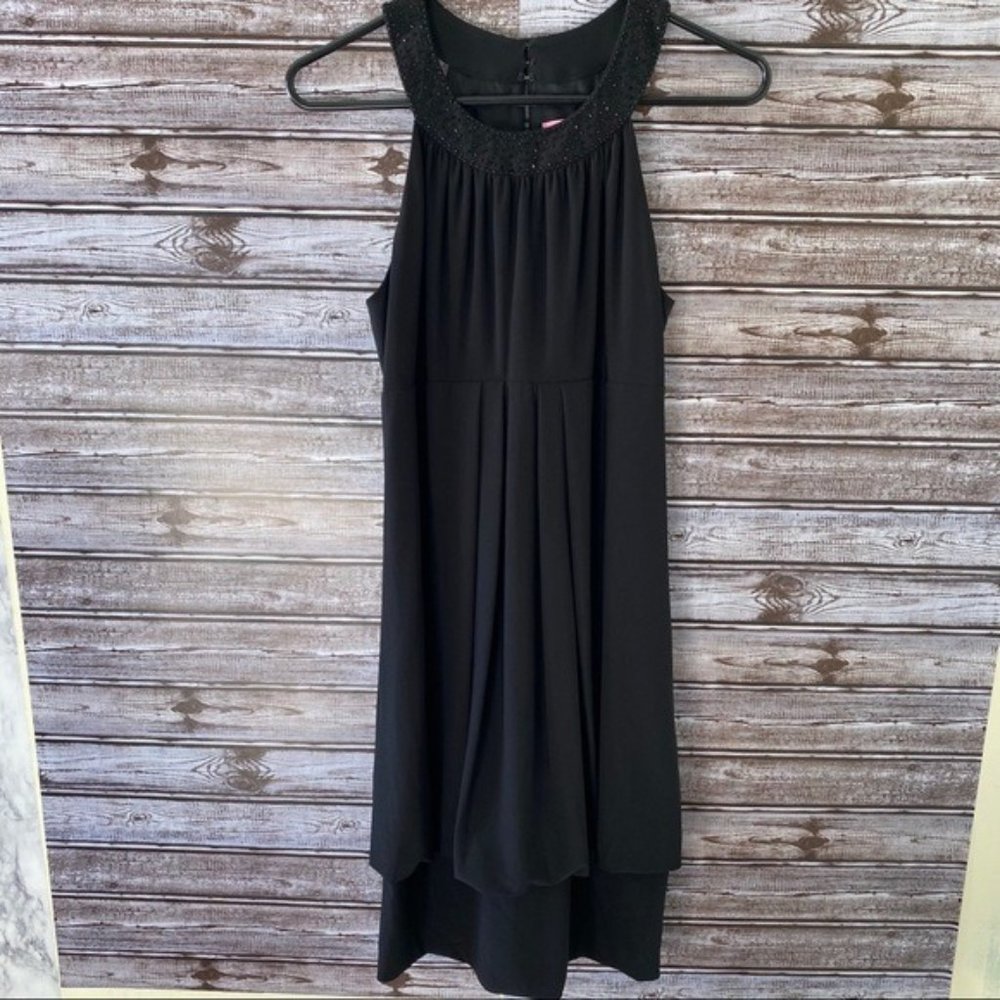 Eliza J Sleeveless Embellished Neckline Dress 10